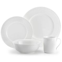 white dinnerware set with saucer and bowl