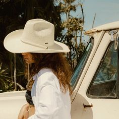 A model wearing a bone colored straw cowboy style hat with a rope neck tie detail. Brixton Hat, Straw Cowboy Hat, Cowboy Hat, Western Style, Hat Sizes, Western Fashion, Cowboy Hats, Bones, Austin