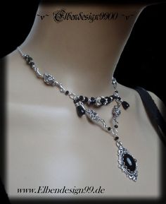 Gothic Silver Jewelry With Black Beads, Gothic Black Necklace With Black Beads, Gothic Sterling Silver Choker, Gothic Sterling Silver Choker Jewelry, Gothic Sterling Silver Choker Necklace, Gothic Metal Jewelry With Black Beads, Gothic Black Beaded Metal Jewelry, Gothic Silver Necklace With Black Beads, Silver Gothic Necklace With Black Beads