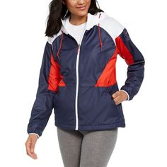 Columbia Takes Your Sporty Style Into Consideration With This Fleece-Lined Jacket Designed With A Bold Colorblocked Print And An Adjustable Hood.Adjustable Drawstring Hood With Stand Collar; Front Zipper Closurecolorblocked Design; Drawcord Adjustable Waistimportedshort Lengthtwo Zipper Pockets At Frontwater-Resistant Materials & Care Fleece Liningmachine Washableshell: Microtex Lite Ii Polyester; Lining: Polyester Contact Us We Can Be Contacted At Any Time Through Messages If You Have Any Quest Puffer Jacket With Fur, Fleece Jacket Womens, Columbia Fleece, Columbia Jacket, Columbia Jackets, Columbia Sportswear, Jacket Design, Sporty Style, Windbreaker Jacket