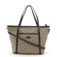 Used Gucci Gg Supreme Tote Bag Shoulder Pvc Leather Beige Dark Brown 388929 (Sku: Gzl141zu) === General === Brand : Gucci === Design === Type : Shoulder Bag, Tote Bag Material : Pvc , Leather Color : Beige, Dark Brown Gender : Women === Size === Size (Hxwxd) : 27.5cm X 40.5cm X 8.5cm / 10.82'' X 15.94'' X 3.34'' === Included Items === Accessories : Dust Bag, Shoulder Strap Accessories Notice : Before Purchasing, Please Refer To The Images Of The Accessories Included With The Item. === Condition Gucci Models, Bag Shoulder, Gucci Bag, Leather Shoulder Bag, Bag Storage, Bags Handbags, Dark Brown, Dust Bag, Shoulder Strap