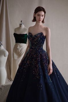 Navy Wedding Gown, Under The Stars Prom Dresses, Night Sky Prom Dress, Space Prom Dress, Space Themed Prom Dress, Under The Stars Prom Theme Dress, Starry Night Prom Dress, Navy Blue Wedding Dress, Navy And Gold Dress