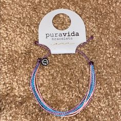 Pink, Blue, Purple Puts Vids Bracelet Pura Vida Jewelry, Pura Vida Bracelets, Womens Jewelry Bracelets, Blue Purple, Pink Purple, Pink Blue, Women Jewelry, Bracelet, Purple