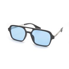 Blue wrap frame sunglasses ''TELIO B'' by kellzo.  QUICK DETAILS UV-400 A/B PROTECTED LENS MATERIAL: PC/METAL FRAME WIDTH: 141mm NOSE DISTANCE: 17mm LENS WIDTH: 57mm FRAME HEIGHT: 43mm TEMPLE LENGTH: 136mm Sunglass Frames, Eyewear Sunglasses, Metal Frame, Sunglasses Accessories, Sunglasses, Frame, Blue