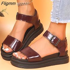 Shipping: Worldwide?Express?Shipping AvailableDelivery time: ??7-15Days Fast ShippingReturns: Fast refund,??100% Money Back Guarantee.Brand Name: KUIDFARHeel Height: Low (1cm-3cm)With Platforms: YesPlatform Height: 0-3cmSandal Type: BasicOrigin: Mainland ChinaOccasion: CasualUpper Material: PUOutsole Material: RubberBack Counter Type: otherPattern Type: SolidSide Vamp Type: OpenFit: Fits true to size, take your normal sizeStyle: ClassicsHeel Type: Flat withLining Material: PUClosure Type: Buckle StrapModel Number: Women SandalsItem Type: SandalsFashion Element: SewingInsole Material: PUDepartment Name: Adult Casual Summer Shoes, Sandals With Heels, Summer Shoes For Women, White Wedge Sandals, Heels Casual, Womens Summer Shoes, Low Heel Shoes, Beige Shoes, Flip Flop Shoes