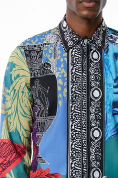 Shirts Type: Casual Shirts Material: Polyester Sleeve Length: Full Collar: Turn-down Collar Season: Fall,Spring Package Contents: 1 x Shirt Royal Style, Royal Fashion, Long Sleeve Casual, Types Of Shirts, Wearable Art, Batik, Printed Shirts, Casual Shirts, Bomber Jacket