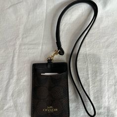 Nwt No Call Outs, Never Used Coach Lanyard, Coach Accessories, Key Card Holder, Card Holders, Lanyard, Black Color, Black And Brown, Women Accessories, Key