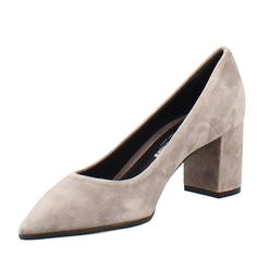 Taupe suede decollette with 6.5 high heel Dove Grey, Gray Suede, Handmade Shoes, Cut And Color, Womens Heels, Shoes Online, High Heel, High Heels, Heels