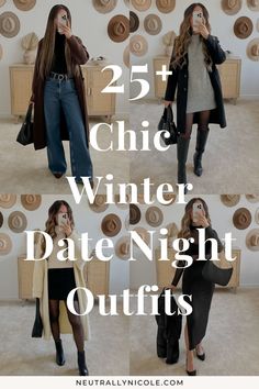 Need a winter date night outfit? I'm sharing chic winter date night outfits for women that you can easily copy this season! Explore sexy yet classy trendy cold weather fashion outfits that will keep you warm and looking stylish for a romantic night out! Check out these easy chic winter outfits you can easily copy for your next date night this winter! Going To Boyfriends House Outfit, Winery Outfit Winter, Date Night Outfits For Women, Night Outfits For Women, Winter Dinner Outfit, Winter Date Night Outfit, Outfit Ideas Date Night, Outfits To Recreate, Outfit Ideas Date