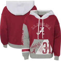 Help your young Alabama Crimson Tide fan bundle up and show their unmistakable team pride by grabbing this True Fan pullover hoodie. It features a bold pop of team color that wraps around the front and back and a fleece lining for added coziness. Multiple Alabama Crimson Tide graphics printed on the torso give the pullover a vintage look, while the front pouch pocket offers ample small-item storage. Crimson Tide Fans, Small Item Storage, Quilted Coverlet, Alabama Crimson, Alabama Crimson Tide, Crimson Tide, Color Stripes, Vintage Look, Vintage Looks