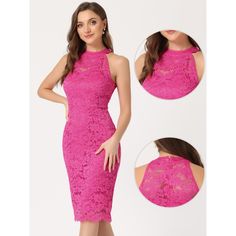 In a charming design, this bodycon cocktail sheath dress adds to your choice for the upcoming seasons. Stretch and nice quality material, you can wear it comfortably all day, and the lace trim hem highlights your legs long. Pairing with high heels can build an elegant party look, and you can cover up with a trench coat in fall and springtime. Feminine Sleeveless Bodycon Party Dress, Slim Fit Sleeveless Dress For Date Night, Feminine Fitted Sleeveless Party Dress, Feminine Sleeveless Bodycon Dress, Feminine Sleeveless Bodycon Dress For Night Out, Sleeveless Feminine Bodycon Dress For Night Out, Elegant Sleeveless Slim Fit Mini Dress, Elegant Sleeveless Slim Fit Dress, Elegant Slim Fit Sleeveless Dress