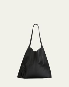 Christian Louboutin "Le" tote bag in leather    Features tonal signature CL logo accent     Flat top handles    Open top     Interior zipper pocket     15.4"H x 15.4"W x 2.75"D    Item weight: 3.4 lb./ 1.5 kg    Made in Italy Sleek Leather Shoulder Bag For On-the-go, Sleek Leather Shoulder Bag With Dust Bag, Sleek Soft Leather Tote Bag, Sleek Tote Bag With Top Carry Handle, Cl Logo, Travel Size Perfume, Evening Flats, Cleanser And Toner, Lingerie Romper