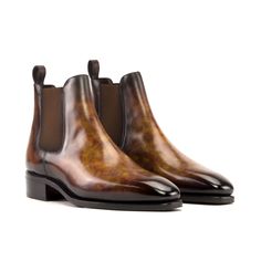 Francesco Patina Chelsea Boots - Premium Men Dress Boots from Que Shebley - Shop now at Que Shebley Mens Designer Boots, Narrow Waist, Botas Chelsea, Cuban Heels, Party Kleidung, Mens Leather Boots, Chelsea Boots Men, Slip On Boots, Shoe Tree