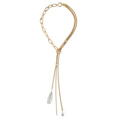 The Precious Drop Necklace in Gold offers a distinctive and stylish appearance, making it the ideal addition to any evening look. Wear it with a plunging necklace and complementary items from the same collection for an elegant combination. Made in Italy Crystals Pearls Bronze Metal 18K Gold Plated Necklace Length, 18" + 2" Extension Clavicle Chain Necklace For Party With Drop Shape, Party Clavicle Chain Drop Necklace, Party Drop Clavicle Chain Necklace, Elegant Drop Shaped Clavicle Chain Necklace, Elegant Drop Clavicle Chain Necklace, Metal Drop Necklace With Collar Chain, Metal Drop Choker Necklace For Party, Metal Choker Drop Necklace For Party, Metal Drop Necklace With Clavicle Chain