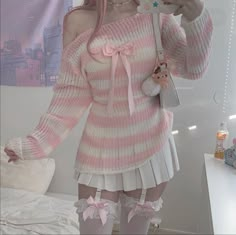 Kawaii Inspired Outfits, Cute Softy Outfits, Bunnycore Outfits, Princesscore Outfits Casual, Kawaii Fashion Outfits Casual, Kawaii Core Aesthetic, Cute Outfits Girly, Cute Pink Clothes, Cute Core Outfit