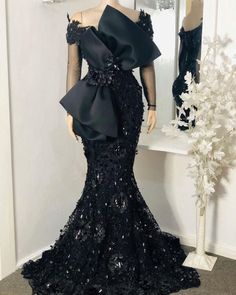 Black Embellished Mermaid Dress For Wedding, Fitted Organza Mother Of The Bride Dress For Party, Black Embellished Mermaid Dress For Formal Occasions, Formal Black Embellished Mermaid Dress, Elegant Black Embellished Mermaid Dress, Embellished Long Sleeve Organza Evening Dress, Black Embellished Organza Dress, Embellished Fitted Organza Gown, Black Embellished Mermaid Dress For Party