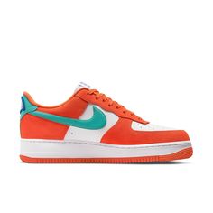 Nike Air Force 1 '07 LV8 'Athletic Club - Rush Orange Washed Teal' DH7568-800 Dynamic Low-top Basketball Shoes For Sports Events, Dynamic Low-top Basketball Shoes, Mid-top Sneakers For Sports, Athleisure Low-top Custom Sneakers For Training, Casual Running Shoes With Boost Midsole For Sports, Nike Sneakers In Team Colors For Sports, Nike Casual Team-colored Sneakers, Casual Running Shoes With Cushioned Footbed For Sports, Green Low-top Nike Air Force 1 For Sports