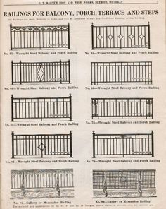 an old book with several different types of fences