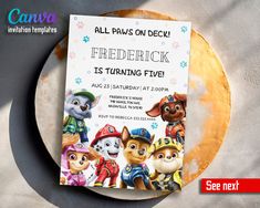 this is an image of a paw patrol birthday party with free printables on it