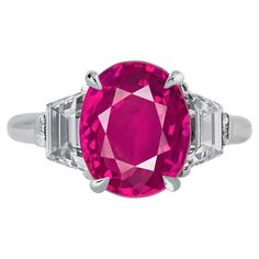 This No-Heat Ruby ring from Antinori di Sanpietro Jewels is an absolute showstopper. The 3.43 carat oval shaped No-Heat Ruby has been certified by IGI Antwerp and makes an impactful statement. Ruby Diamond Ring, Ruby Rings, Ruby Diamond Rings, No Heat, Fine Jewels, Ruby Diamond, Ruby Ring, 3 Things, Jewelry Store