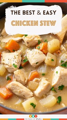 Chicken Stew Chicken Stew Recipe Easy, Chicken Potatoes And Veggies, Easy Chicken Stew, Potatoes And Veggies, Chicken Soup Base, Chicken Stew Recipe, Stew Chicken Recipe, One Pot Dishes, Sauteed Chicken