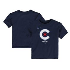 Gift your kiddo the perfect game day tee with this Nike City Connect Large Logo T-Shirt. Crafted from soft fabric, this top features a relaxed construction for game-long comfort. Unmistakable Chicago Cubs graphics ensure their team spirit is easily noticed.Gift your kiddo the perfect game day tee with this Nike City Connect Large Logo T-Shirt. Crafted from soft fabric, this top features a relaxed construction for game-long comfort. Unmistakable Chicago Cubs graphics ensure their team spirit is e Blue Team Spirit T-shirt For Game Day, Nike Baseball Season Fan Apparel T-shirt, Nike T-shirt For Baseball Season Fan Gear, Nike Pre-shrunk T-shirt For Baseball Season, Nike T-shirt With Team Logo For Baseball Season, Nike Sports Fan Tops For Baseball Season, Nike T-shirt For Baseball Season, Nike Collegiate Tops For Baseball Season, Navy Nike Fan Apparel Top