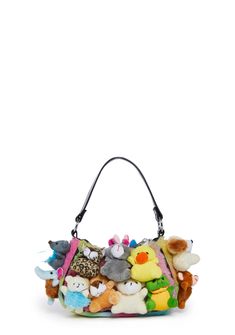 Current Mood Plush Toy Rainbow Faux Fur Tote Bag - Multi – Dolls Kill Nike Sports Bag, Fur Tote Bag, Current Mood Clothing, Large Handbags Tote, Uniqlo Bags, Crochet Shoes, Current Mood, Dolls Kill, Doll Accessories