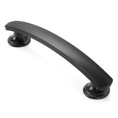 a black door handle on a white background