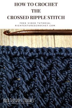 the crochet stitch is being worked on