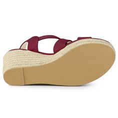 These platform wedges feature a sleek ankle strap and an espadrille heel to add comfort and style to your everyday look. Easy to pair with your favorite denim jeans, shorts, skirts, and your everyday casual wear. The wedge sandals are designed with a crisscross strap, platform, and wedge heel. The vamp is made of faux suede and the outsole is a combination of espadrille and rubber. Suitable for various occasions including office, party, casual events, Halloween days, Christmas days, dating, and Synthetic Ankle Strap Espadrilles With Cushioned Footbed, Synthetic Espadrilles With Cushioned Footbed And Ankle Strap, Beach Wedge Sandals With Cushioned Footbed And Cross Strap, Espadrille Wedge Sandals With Textured Footbed, Casual Heels With Cross Strap And Removable Insole, Wedges Sandals, Women's Espadrilles, Espadrilles Platform, Platform Stilettos