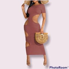 New Never Worn Short Sleeve Quality Material Runs Big Has The Perfect Fit To All The Curves Fitted Cutout Midi Dress For Vacation, Cutout Dress, Colorful Dresses, Cut Out, Perfect Fit, Maxi Dress, Running, Womens Dresses, Women Shopping