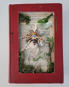 an altered book page with a bug in it