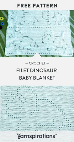 three crochet baby blankets are shown with the text, free pattern and instructions