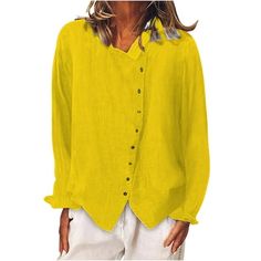 About Dyegold Long Sleeve Button Up Shirts For Women Cotton Linen Fall Fashion Tops Plus Size Casual Loose T-Shirts Comfy Blouses : Features: shirts for women, linen shirts for women, button down shirts for women, white button down shirt women, womens button down shirt, white linen shirt women, linen button up shirts for women, white shirts for women, white button up shirt women, shirts for women summer, linen button down shirt women, womens linen shirt, button up shirt women, womens white button down shirt, oversized white button down shirt women, linen shirt women, white shirt women, white linen button down shirt women, women's linen shirt, cotton button down shirts for women, women button down shirt, white linen shirt, womens button up shirts, button down shirts for women, white cotton Gold Shirt With Buttons For Fall, Yellow Casual Solid Color Shirt, Casual Solid Yellow Shirt, Gold Long Sleeve Shirt With Buttons, Gold Long Sleeve Tops With Buttons, Spring Gold Button-up Shirt, Casual Gold Collared Blouse, Gold Button-up Top With Buttons, Gold Shirt With Button Closure