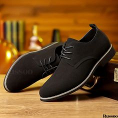 Russoo - Mens Lace-up Derby Shoes: Elegant Footwear for Business, Formal Occasions, and Black Tie Events Trendy Shoes For Men Casual, Business Shoes Man, Men Shoes Aesthetic, Black Formal Shoes For Men, Office Shoes For Men, Leather Shoes Men Formal, Leather Shoes Men Casual, Mens Business Casual Shoes, Mens Casual Dress Shoes