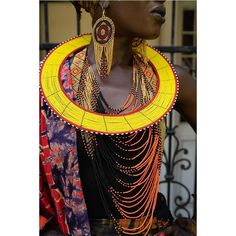 Our beautiful authentic Maasai Collar necklace (in yellow with a red rim) is handmade out of Maasai glass beads and wire by the Maasai women in Tanzania. Our collars are created entirely by hand and no two are the same. Variations in size and design may occur. Each piece tells a story. Beaded jewelry is part of the Maasai identity and through our collection, we tell their stories and preserve the traditions of this unique tribe. Maasai women are skilled artisans who are known worldwide for their Handmade Red Necklace For Traditional Ceremonies, Handmade Red Beaded Necklaces For Traditional Ceremonies, Handmade Necklaces For Traditional Ceremonies, Multicolor Round Beads Jewelry For Traditional Ceremonies, Traditional Gold Bead Necklaces For Ceremonies, Red Beaded Necklaces For Traditional Ceremonies, Handmade Gold Beaded Necklaces For Traditional Ceremonies, Traditional Multicolor Gold Beads, Yellow Round Necklace For Celebration