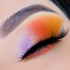 Rainbow Eye Makeup, Orange Eye Makeup, Normal Makeup, Scene Makeup, Orange Makeup, Violet Voss, Makeup News, Lip Beauty, Eye Makeup Steps