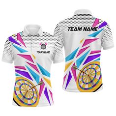 the front and back of a women's cycling jersey with an abstract design on it