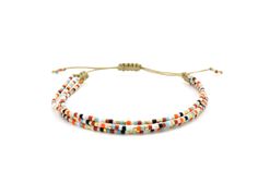 the multicolored beaded bracelet