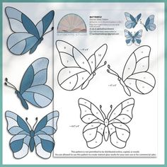 the butterfly cut outs are shown with instructions to make them look like they have wings