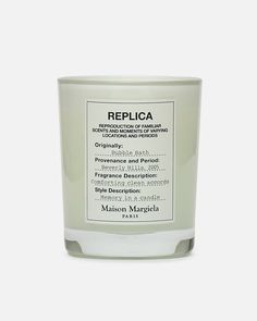 Maison Margiela Apothecary 165g 'REPLICA' Bubble Bath Candle Margiela Candle, Replica Candle, Bubble Bath Candles, Bath Candle, Maison Margiela Replica, Fresh Scents, Layering Jacket, Margiela Replica, Smokey Topaz