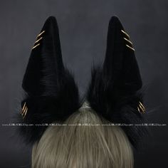 ❤️❤️ We insist on original design and high quality raw materials and fine workmanship as our goal! ❤️❤️Making tools: Pen, scissors, hair shaver, sewing machine, airbrush, hot glue, comb, pliers,etc. ❤️❤️Every ear is made of high quality faux fur which is fixed on the metal frame,and ears' inner is iron thread,so the headband is freely adjustable Dimension:From hair band to ear tip about 7.2 Inches（18 cm）,tail 24 Inches（60 cm）. Shipment:Freight Free Preparing time:1-2 weeks Transit time:2 weeks U Black Cat Ears Fantasy Costume Accessories, Black Fantasy Cat Ears Costume Accessories, Black Cat Ears Costume Hat For Cosplay, Punk Cat Ears Costume Accessories For Cosplay, Gothic Cat Ears Costume Accessories For Cosplay, Gothic Ears Costume Accessories For Cosplay, Black Fantasy Costume Accessories With Ears, Fantasy Black Costume Accessories With Ears, Gothic Costume Accessories With Ears For Cosplay