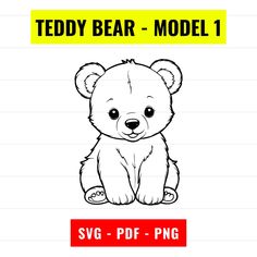 teddy bear - model 1 svg