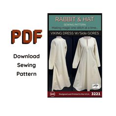 the sewing pattern for rabbit and hat dress is shown in white with black trims