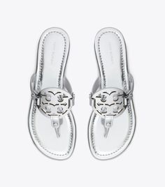 Miller Metallic Sandal: Women's Designer Sandals | Tory Burch Tory Burch Flip Flops, Shop For Women, Dresses Designer, Metallic Sandals, Tory Burch Miller, Jelly Sandals, Footwear Design Women, St Kitts And Nevis, Painting Edges