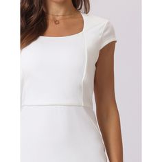 This dress can be a perfect addition to almost any outfit from formal to daily wear, great for work, meetings, office, businesses, work, parties, cocktails, weddings, casual, daily dressing, etc. Pair with high heels for a chic office look. Comfortable and versatile, this pencil dress is perfect on its own or as a layer under a blazer. Elegant Solid Color Sheath Bodycon Dress, Elegant Sheath Bodycon Dress In Solid Color, Fitted Sheath Mini Dress For Office, Elegant Solid Color Bodycon Dress For Office, Elegant Stretch Bodycon Dress For Office Wear, Elegant Solid Color Bodycon Office Dress, Bodycon Dress For Workwear, Formal Solid Color Bodycon Mini Dress, Fitted Solid Color Bodycon Dress For Work