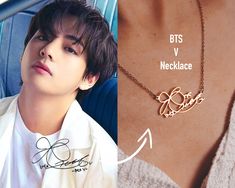 "ＰＥＲＳＯＮＡＬＩＺＥＤ * ＢＴＳ * ＳＩＧＮＡＴＵＲＥ ＪＥＷＥＬＲＹ * ＮＥＣＫＬＡＣＥ * Material: High Quality Solid 925 Sterling Silver. * Finish: Sterling Silver ∙ 18K Gold ∙ Rose Gold * Featuring 15 x 50mm name charm in a minimalist style with an adjustable length of 16\" to 22\". * Crafted With Love. * Perfect Gift for BTS Fans. ＧＩＦＴ * ＷＲＡＰ * ＩＮＣＬＵＤＥＳ * All items are nicely packaged ready to gift in elegant jewelry boxes. * If you can't find the information you need or need some advice for your design? Feel free to contact us Kim Taehyung Necklace, Hobi Necklace, Tomboy Necklace, Taehyung Jewelry, Taehyung Signature, Taehyung Necklace, Bts Jewellery, Bts Necklace, Bts Jewelry