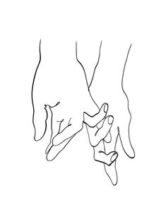 two hands touching each other with one hand holding the other's hand, in black and white