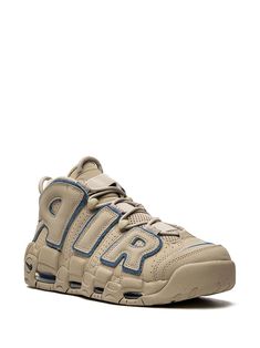 Find NIKE Air More Uptempo Limestone Sneakers on Editorialist. beige/blue leather perforated logo lettering round toe front lace-up fastening ankle-length chunky rubber sole signature Air cushioning These styles are supplied by a premium sneaker marketplace. Stocking only the most sought-after footwear, they source and curate some of the most hard to find sneakers from around the world. Beige Custom Sneakers For Sports With Round Toe, Beige Custom Sneakers With Round Toe For Sports, Beige Lace-up High-top Sneakers For Sports, Beige Mid-top Sneakers With Laces, Nike Beige High-top Sneakers, Nike High-top Sneakers For Streetwear With Perforations, Beige Nike High-top Sneakers, Nike Lace-up Skate Shoes With Perforations, Beige High-top Sneakers For Streetwear