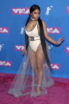 Nicki Minaj, VMAs, Red carpet, style, celebrity style, choker, swimsuit, body suit, sheer lip, festival style, slip dress, 90s style, famous singer, best celebrity looks 2018, celebrity red carpet style, #trend Nicki Minaj Body, Nicki Minaj Outfits, Nicki Minaj Wallpaper, Vmas Red Carpet, Nicki Minaj Barbie, Nikki Minaj, Swimsuit Body, Nicki Minaj Photos, Nicki Minaj Pictures